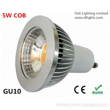 240V Dimmable GU10 5W COB LED Spotlight